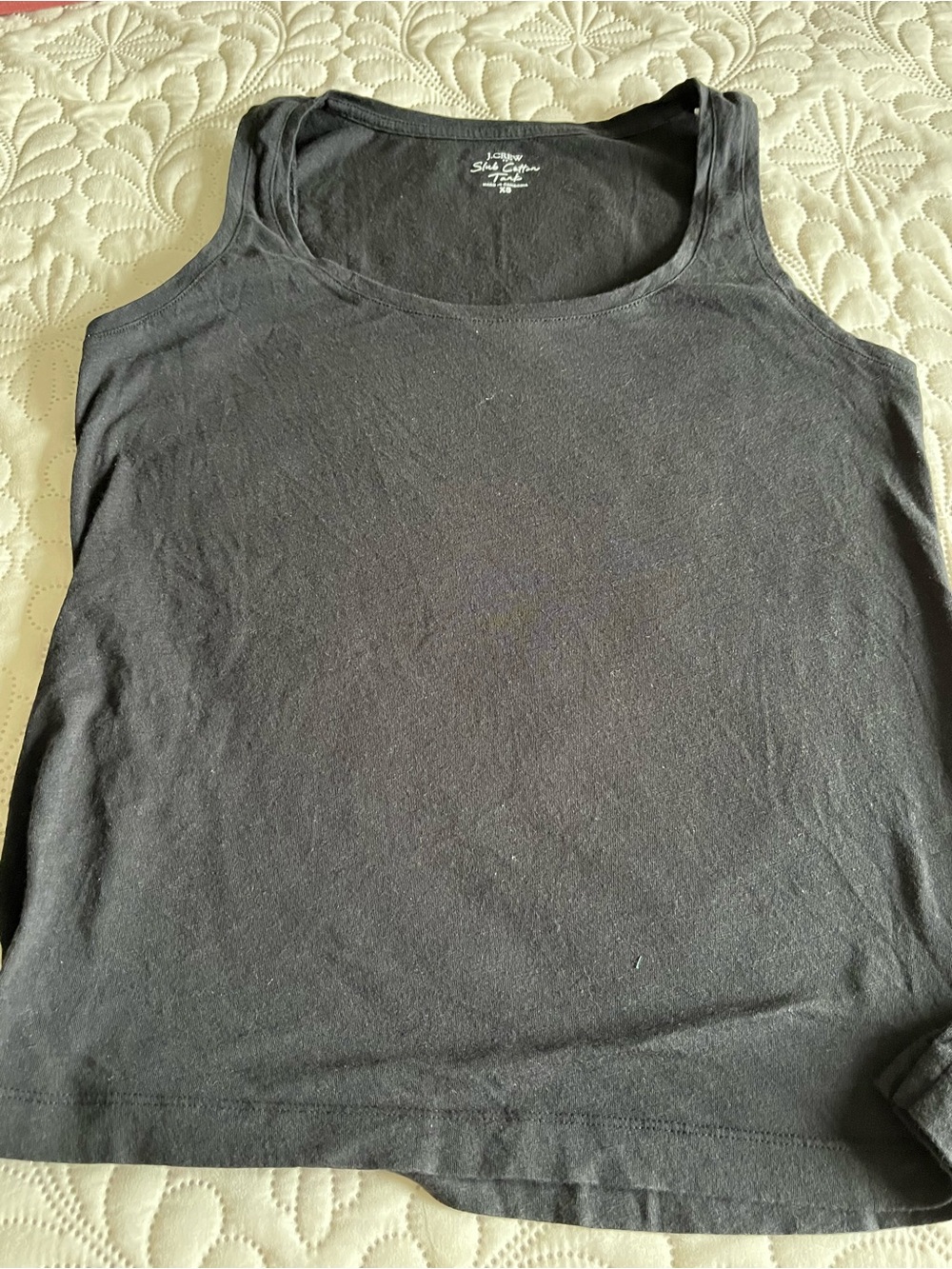 J. Crew Black Cotton Tank Top